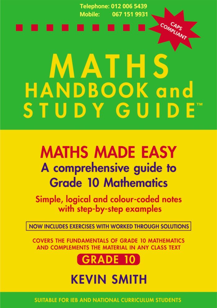 Maths Hand Book & Study Guide Grade 10, Isbn 9780981437026
