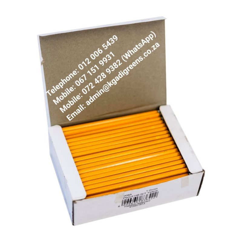 Yellow rubber-tipped pencils HB - gross (144 units