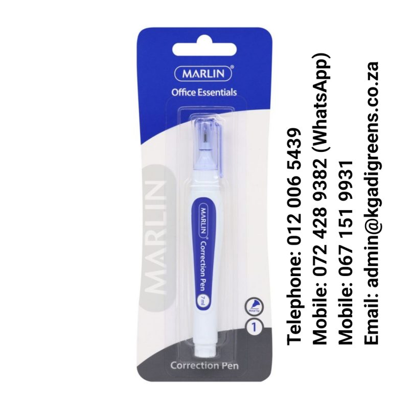Correction fluid pen type 7ml 1's metal tip 0.8mm