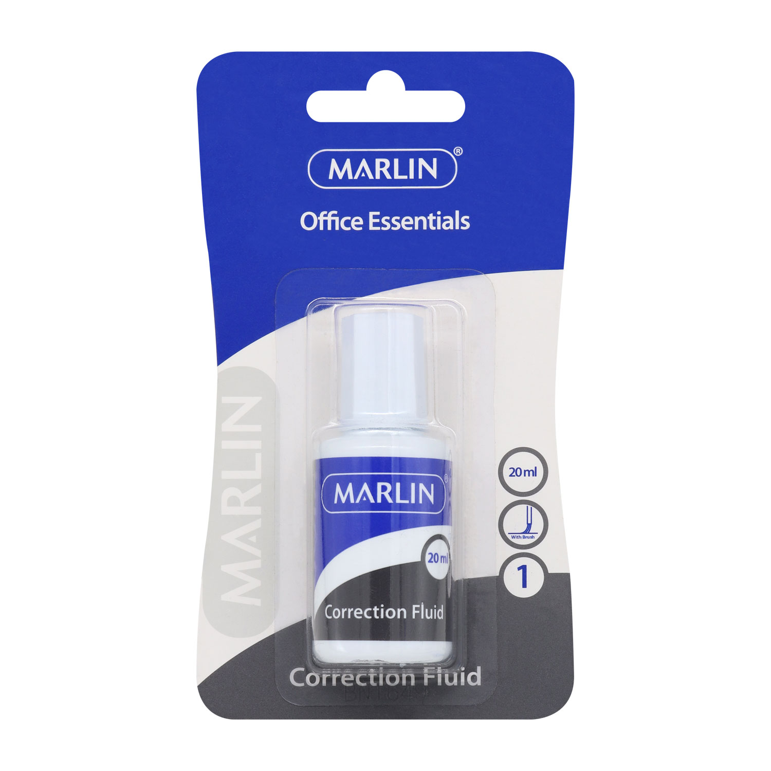 Marlin Office Essentials Correction fluid bottle 20ml (Pack of 12 ) Kgadi Greenleaf