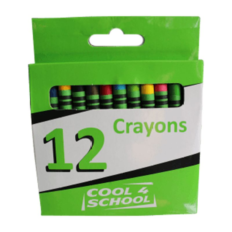 Cool 4 School Wax Crayons 12 Piece