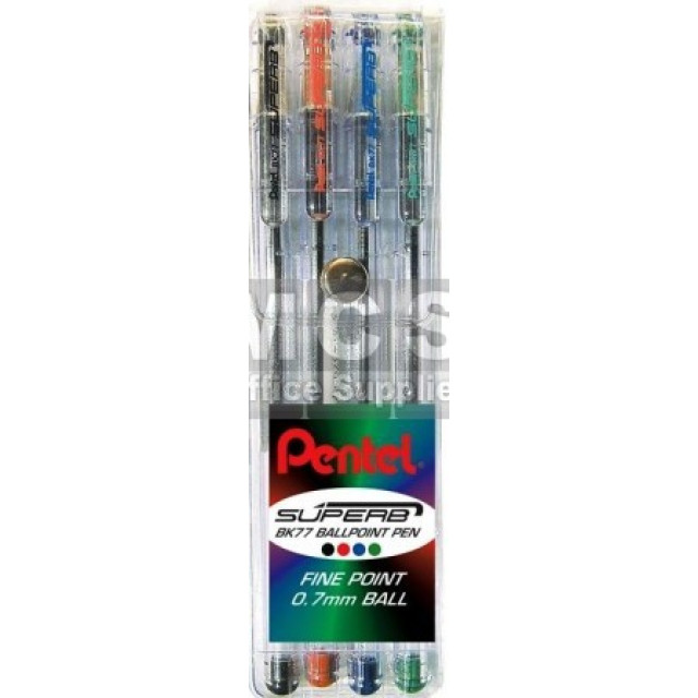 PENTEL 0.7mm Superb Ballpoint Pen Wallet 4