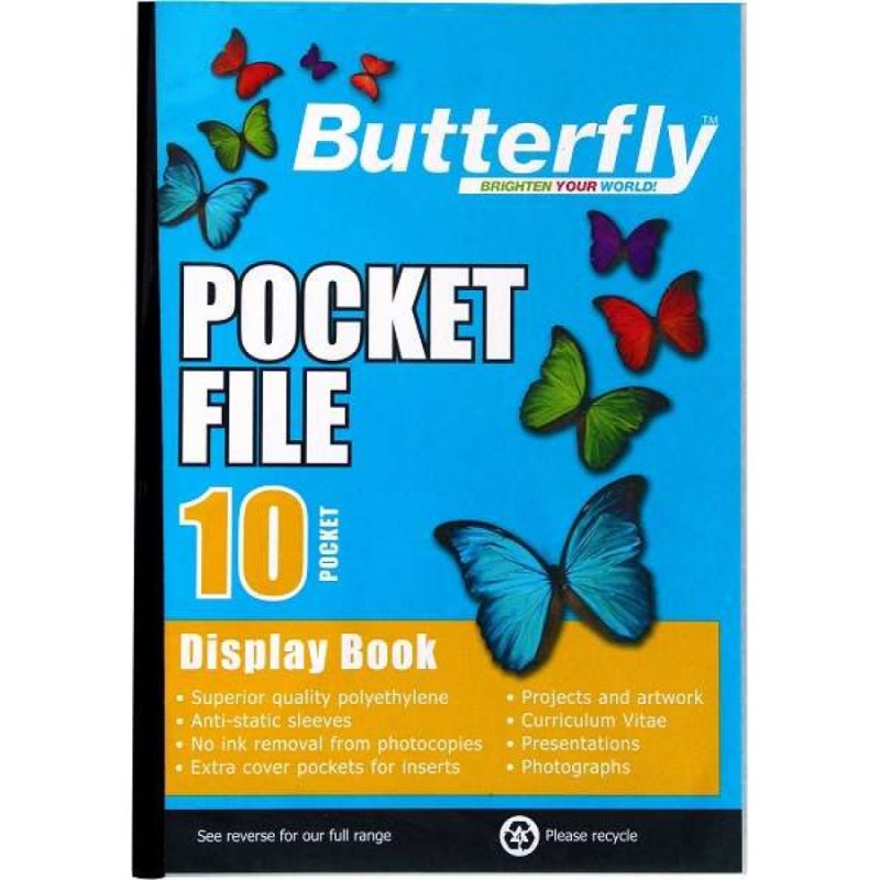 Butterfly A4 Pocket/Display
  File (10 Page)