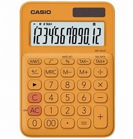 Casio Ms20uc-Bu 12 Digit
  Orange Mini Desk Calculator