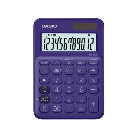 Casio
  Ms20uc-Bu 12 Digit Blue Mini Desk Calculator